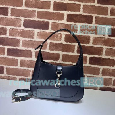 Replica GG Jackie Small Black Shoulder Bag with strap